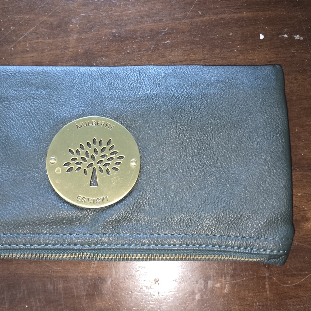Mulberry Grey Leather Pouch